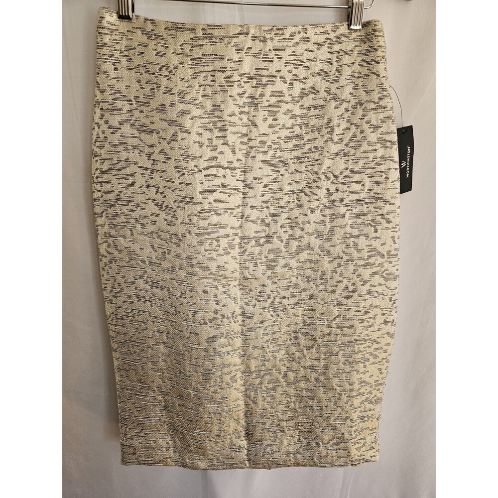 Worthington Skirt Womens Metallic Thread Pencil Skirt Size 8